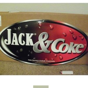 JACK & COKE JACK DANIELS TIN  24" X 12”